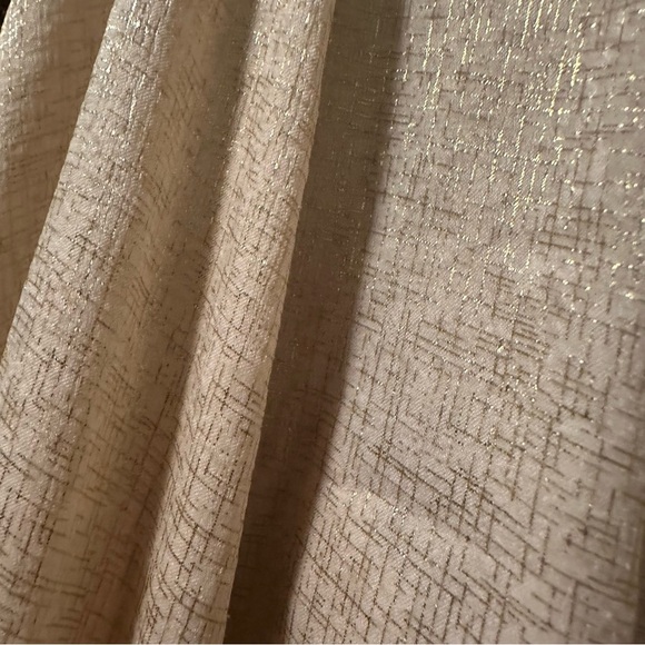 Judith March Metallic Gold Blouse with tie and puff sleeves size M - Picture 2 of 5